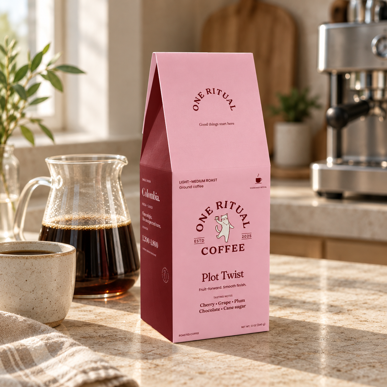 Coffee in a kitchen setting